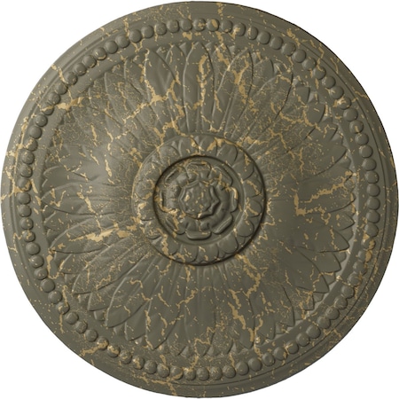 Ekena Millwork Bailey Ceiling Medallion (Fits Canopies up to 4"), 18 1/8"OD x 3/4"P, Witch Hazel Crackle CM19BIWHC